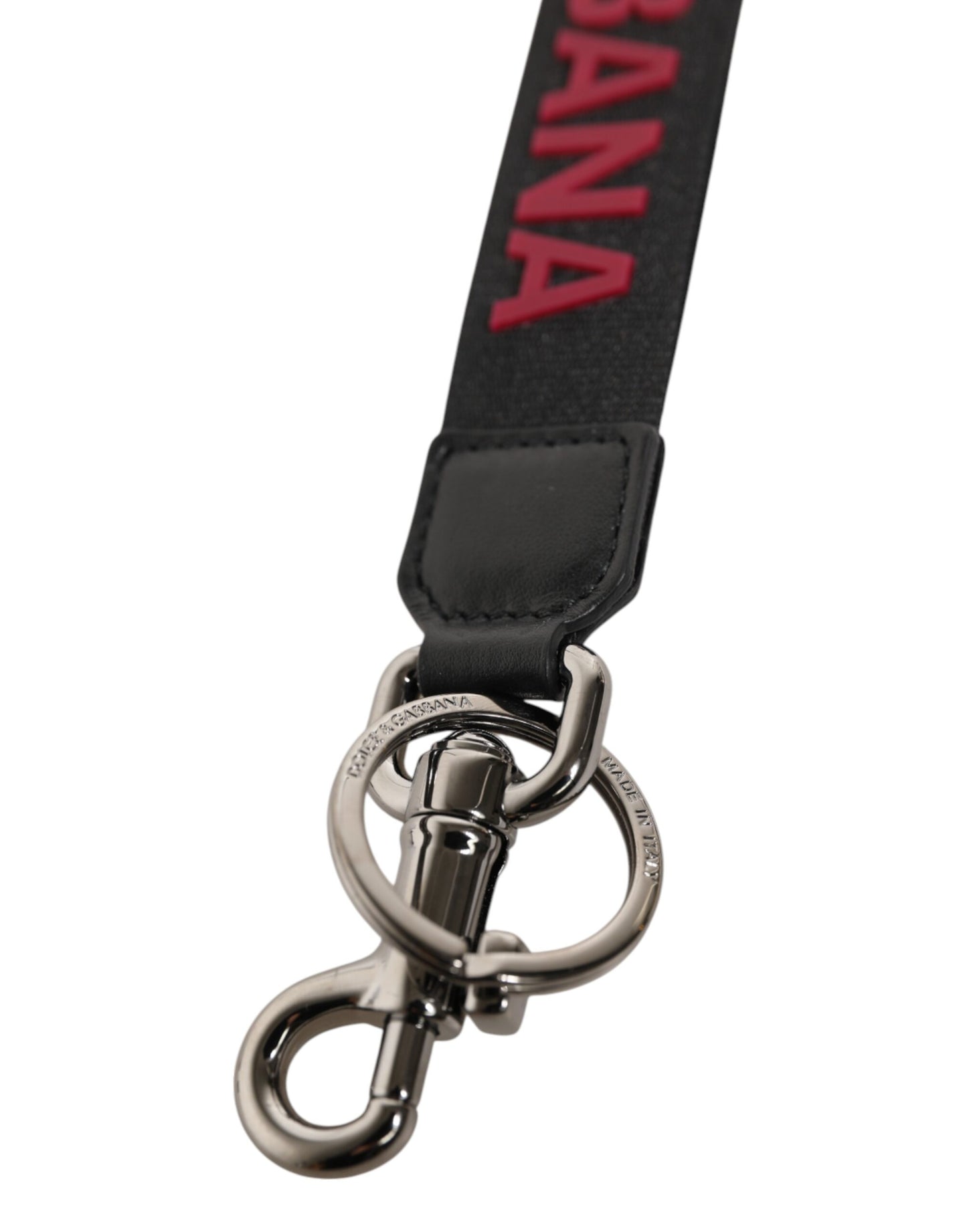 Dolce & Gabbana Black Red DG Logo Keychain