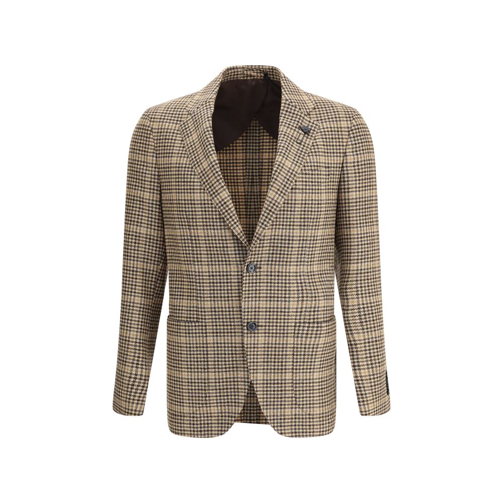 Lardini Single-Breasted Blazer in Houndstooth