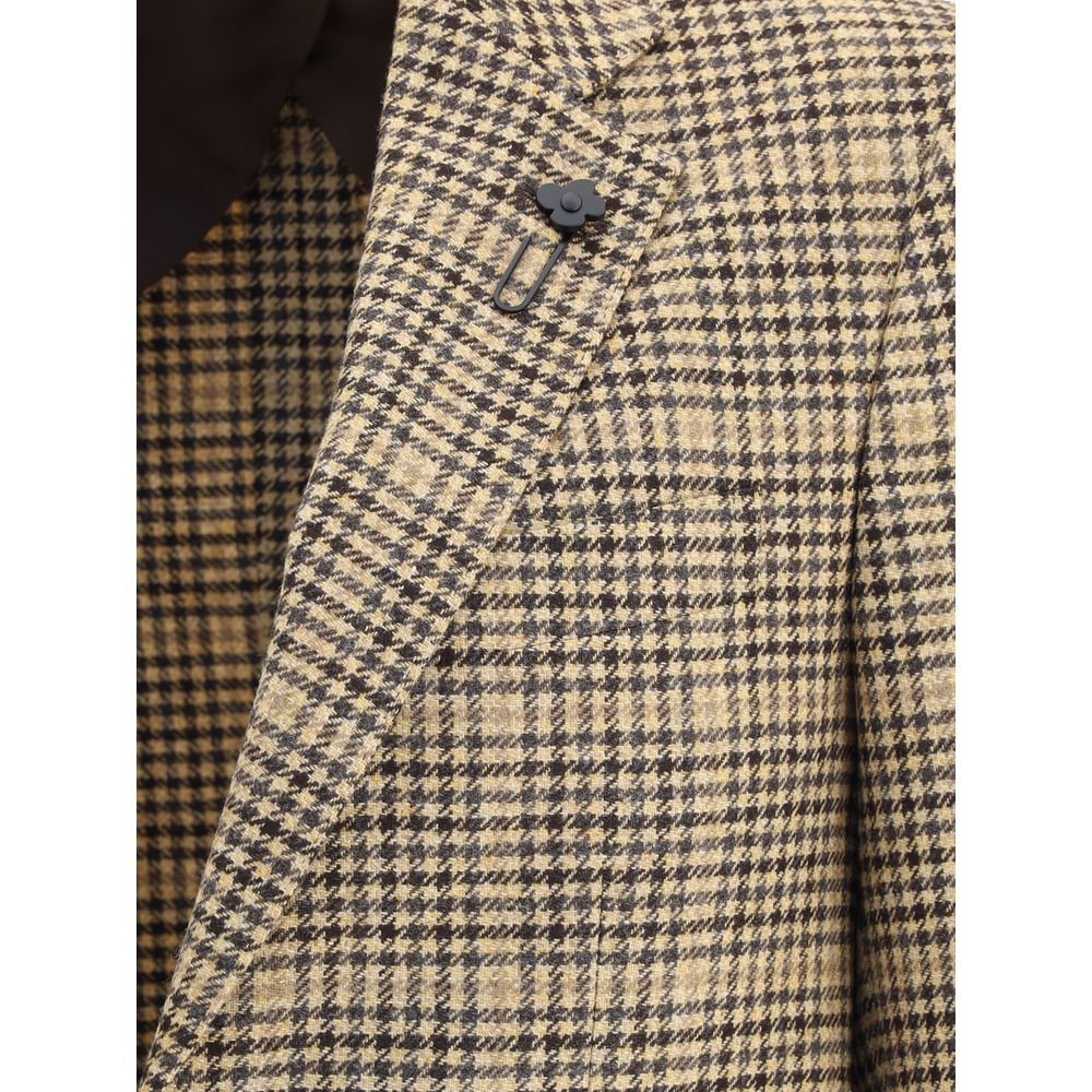 Lardini Single-Breasted Blazer in Houndstooth