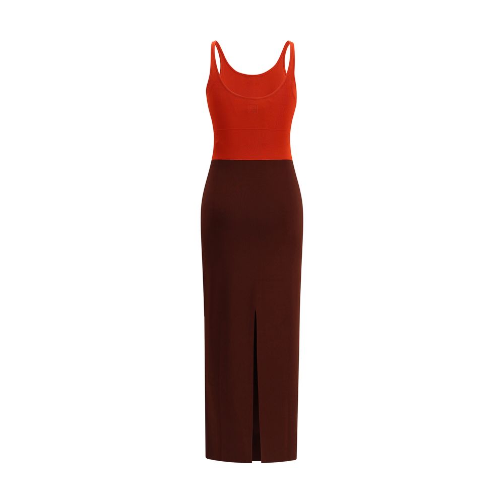 Fendi Colourblock Maxi Knit Dress