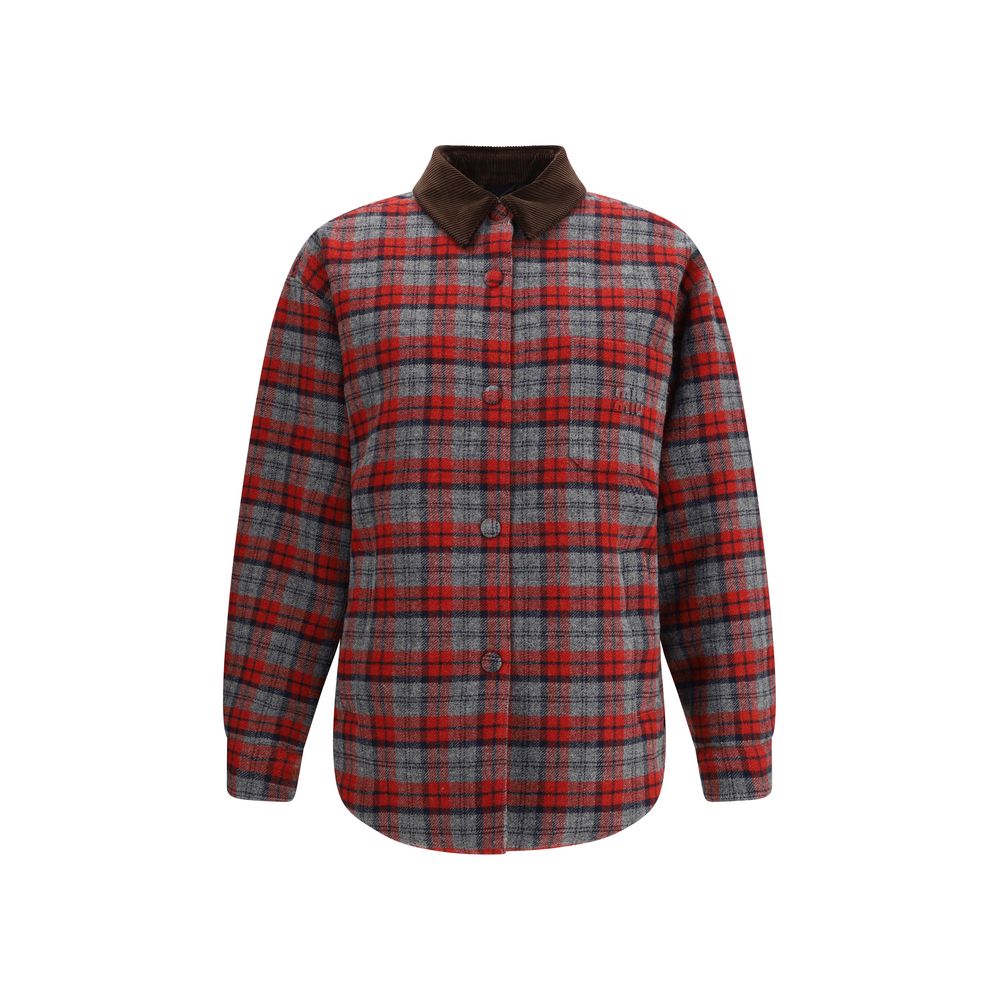 Miu Miu Plaid Bomber Jacket