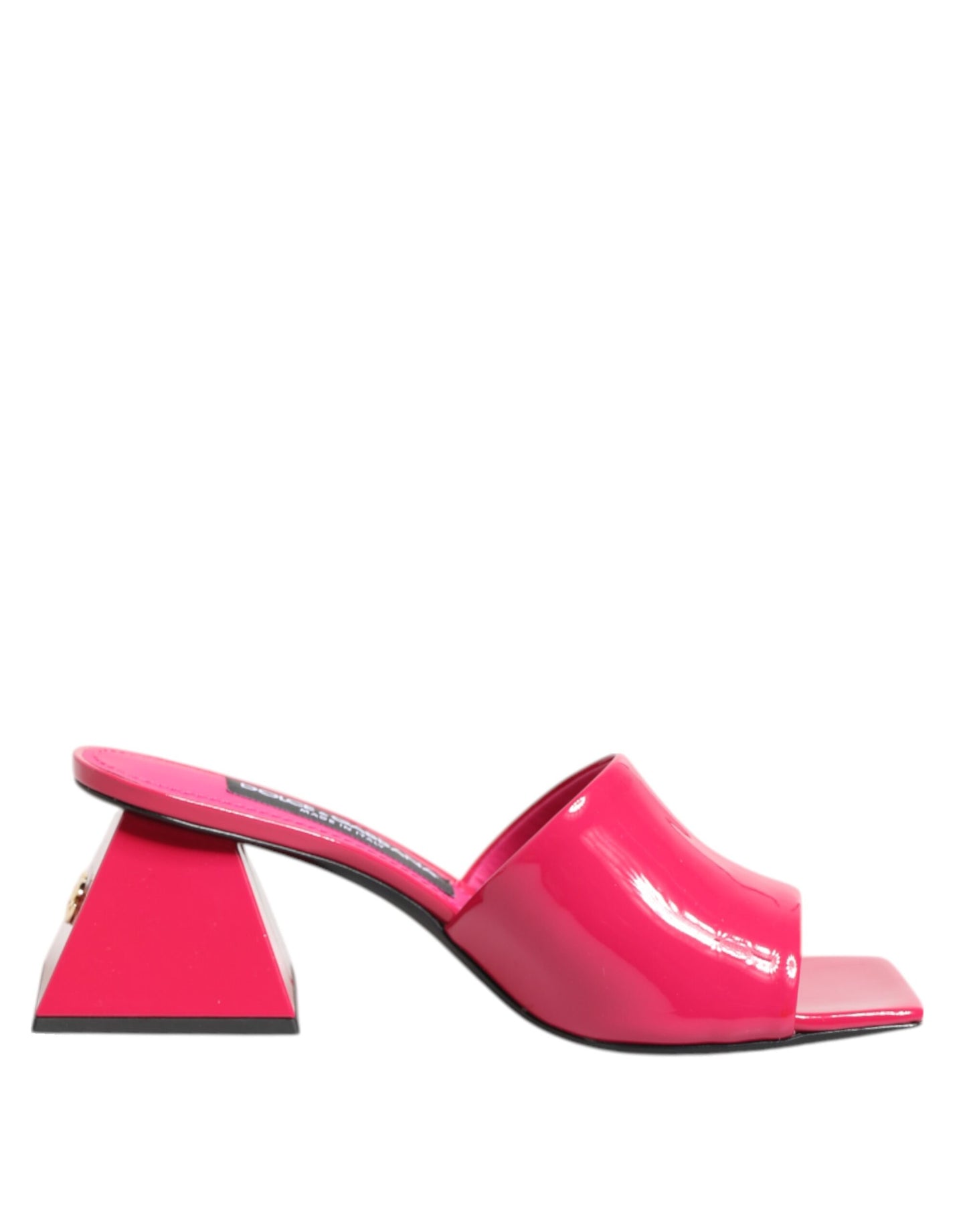 Dolce & Gabbana Pink Open Toe Block Heel Mules Sandals