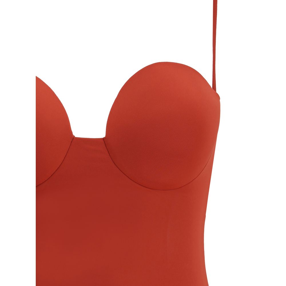 Magda Butrym One Piece Swimsuit in Bright Red