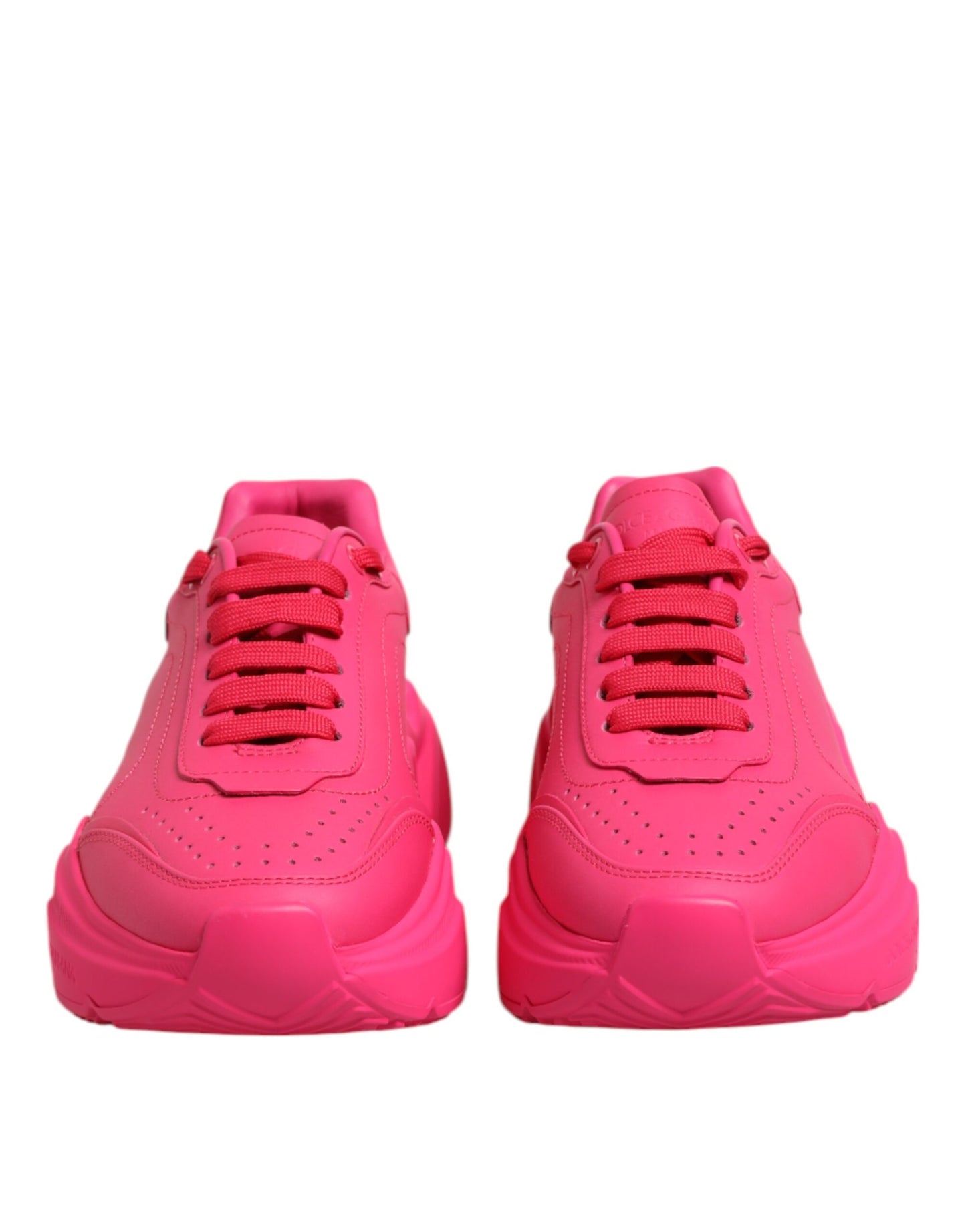 Dolce & Gabbana Pink Leather Daymaster Low Top Sneakers