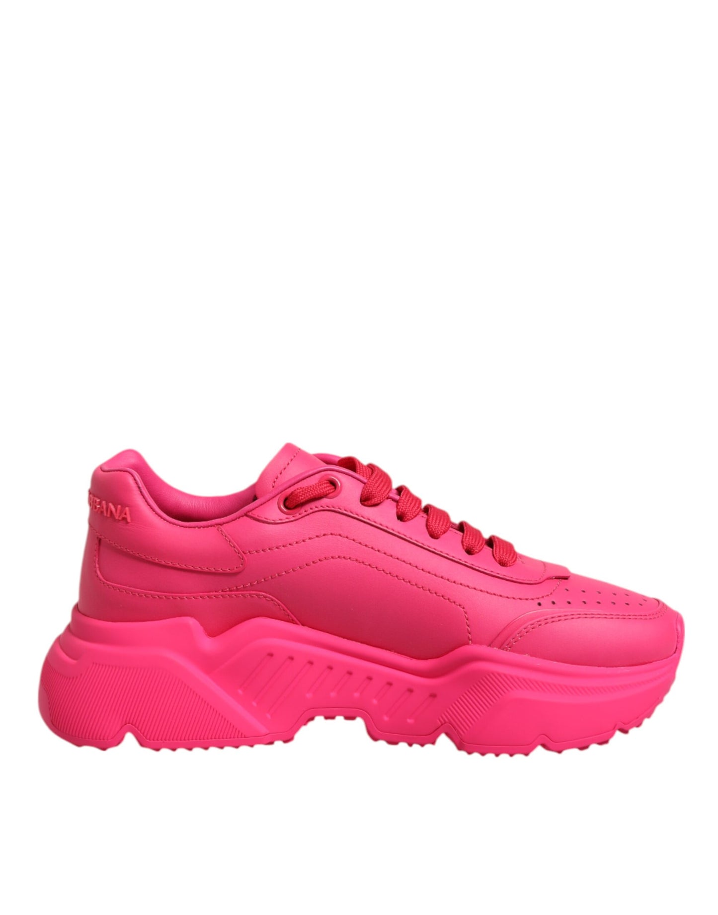 Dolce & Gabbana Pink Leather Daymaster Low Top Sneakers