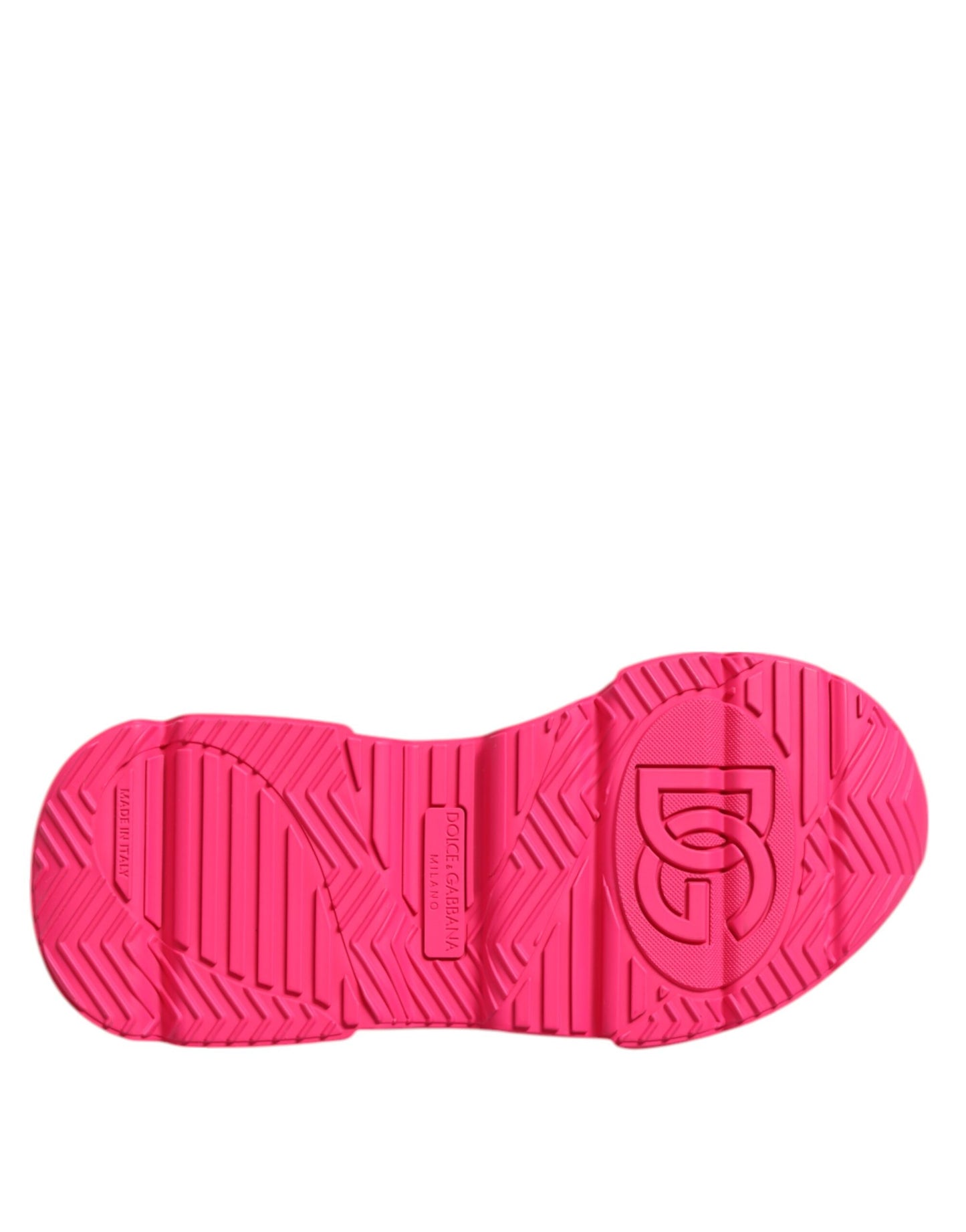 Dolce & Gabbana Pink Leather Daymaster Low Top Sneakers