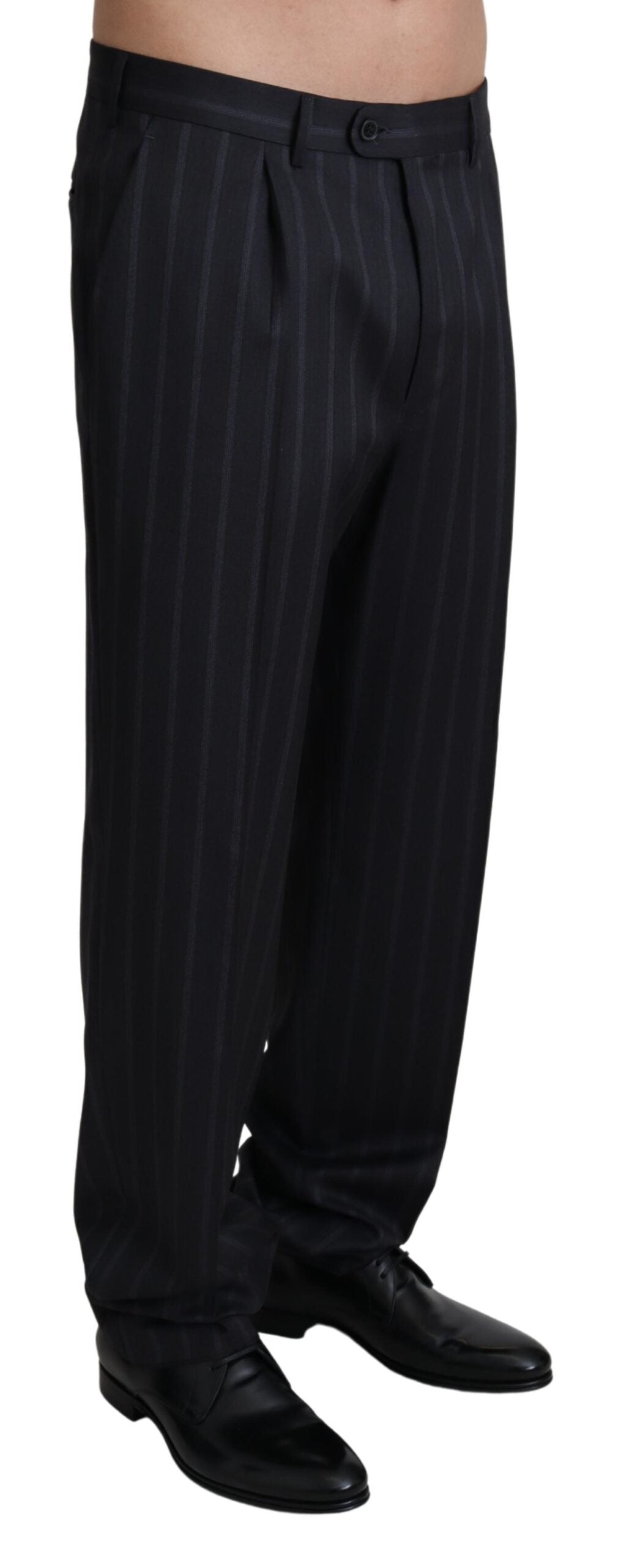 Dolce & Gabbana Gray Wool Blend Formal Trousers