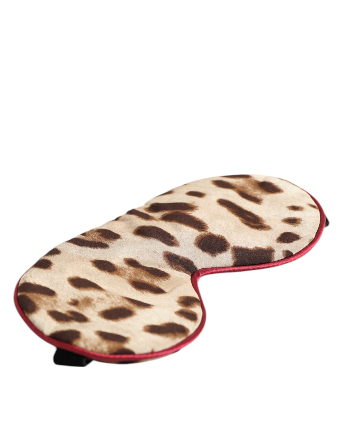 Dolce & Gabbana Brown Leopard Print Silk Eye Mask