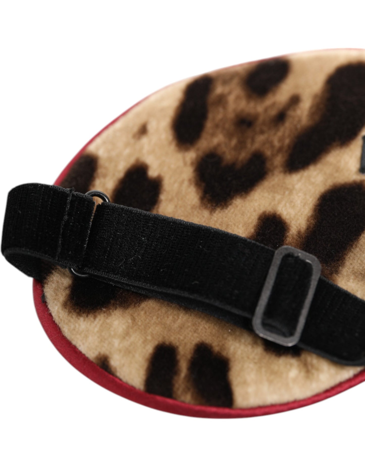 Dolce & Gabbana Brown Leopard Print Silk Eye Mask