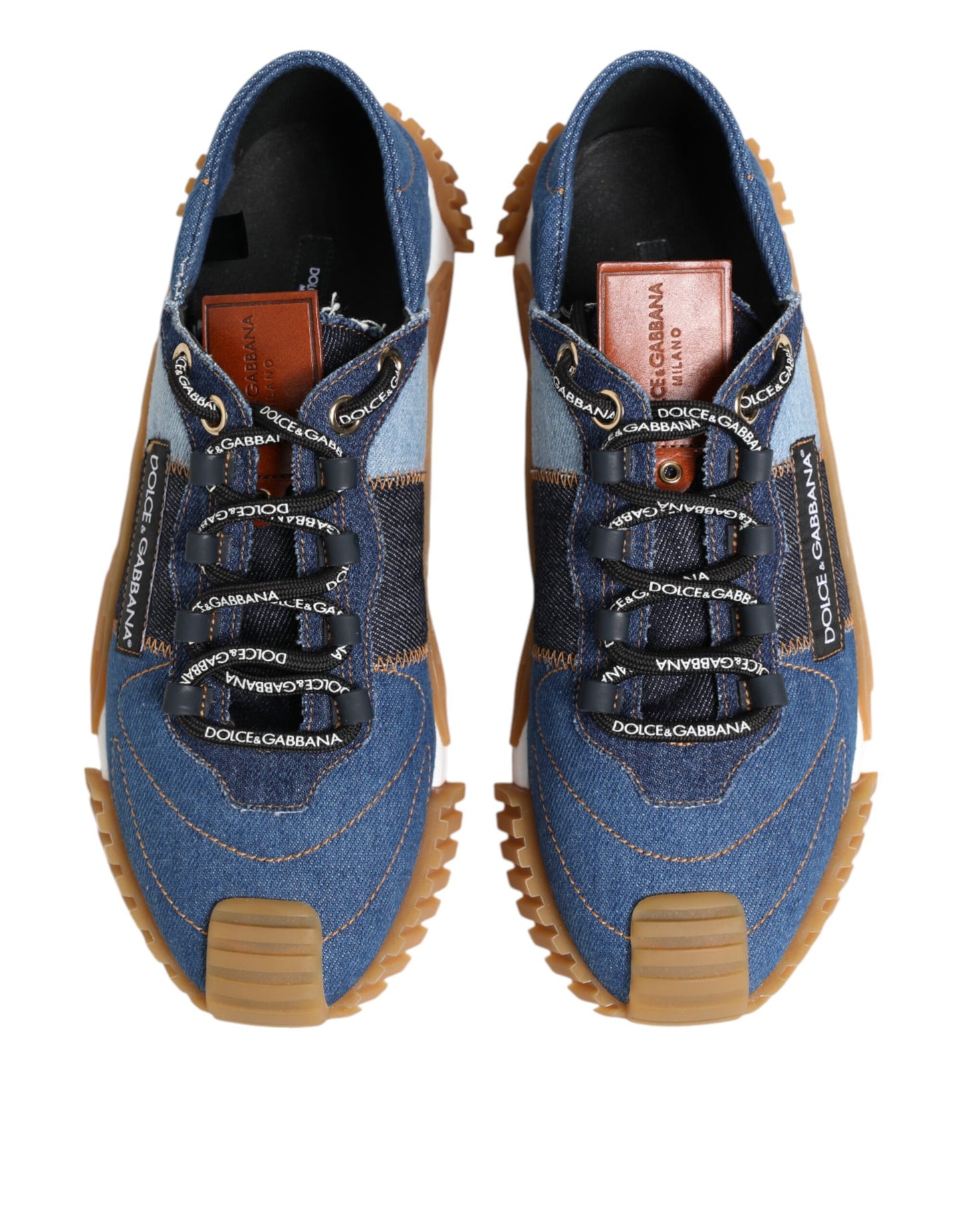 Dolce & Gabbana Blue Lace Up Low Top NS1 Sneakers
