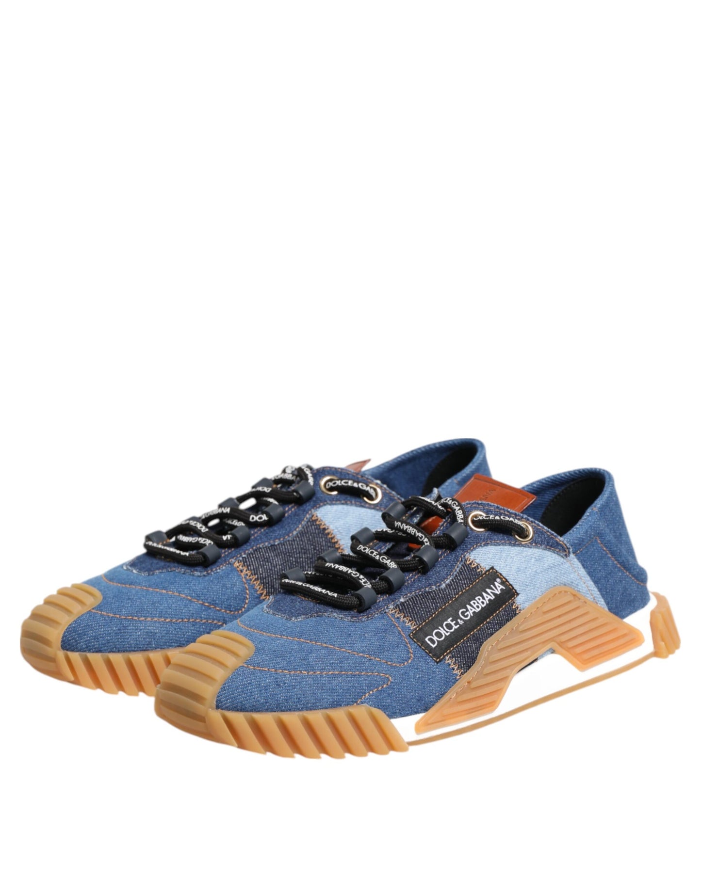 Dolce & Gabbana Blue Lace Up Low Top NS1 Sneakers