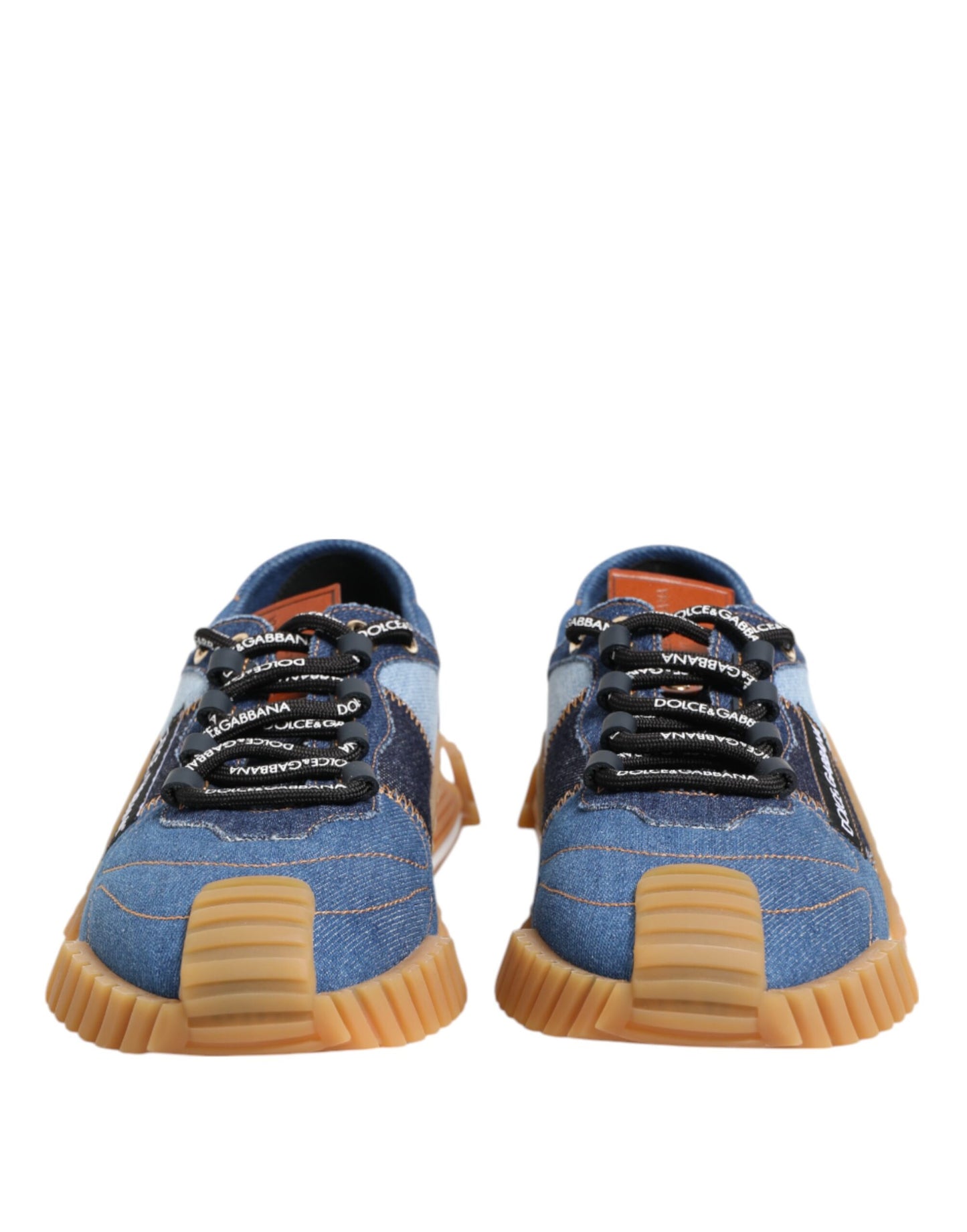 Dolce & Gabbana Blue Lace Up Low Top NS1 Sneakers