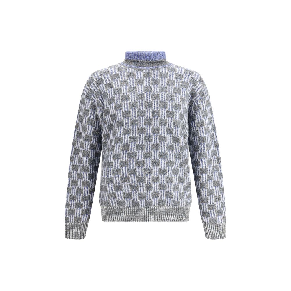 Giorgio Armani Graphic Pattern Turtleneck Sweater