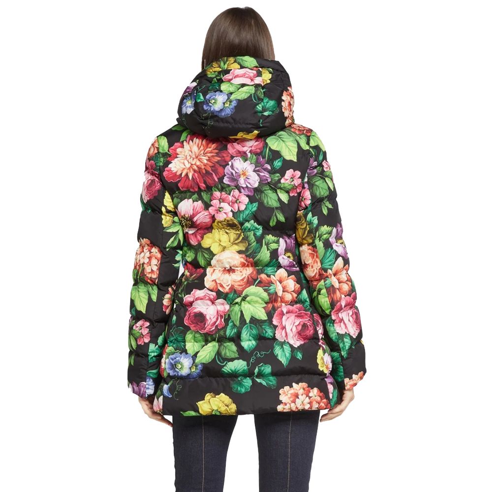 Dolce & Gabbana Floral Print Hooded Down Jacket