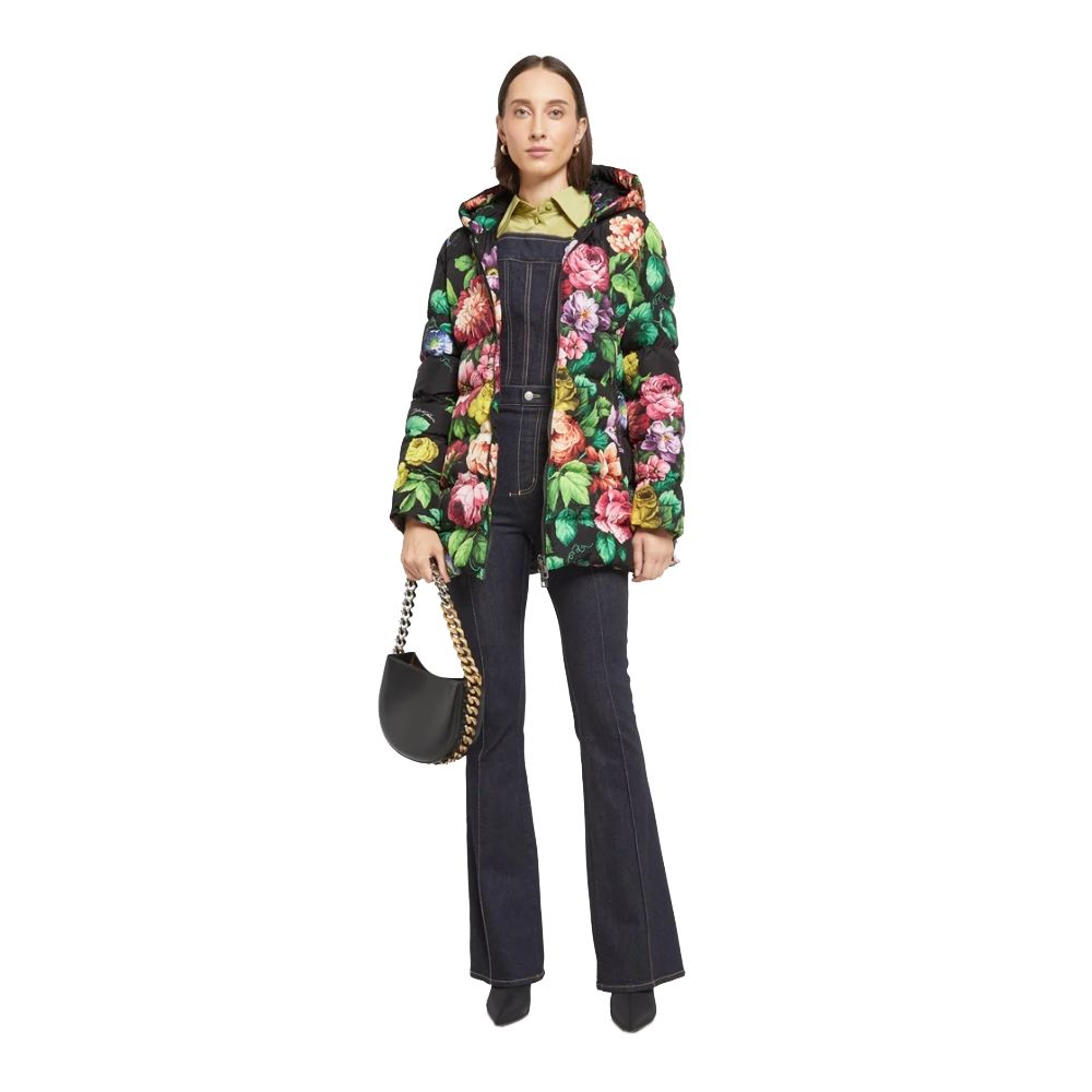 Dolce & Gabbana Floral Print Hooded Down Jacket