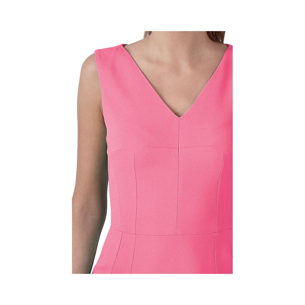 Dolce & Gabbana Pink V-Neck Sheath Dress