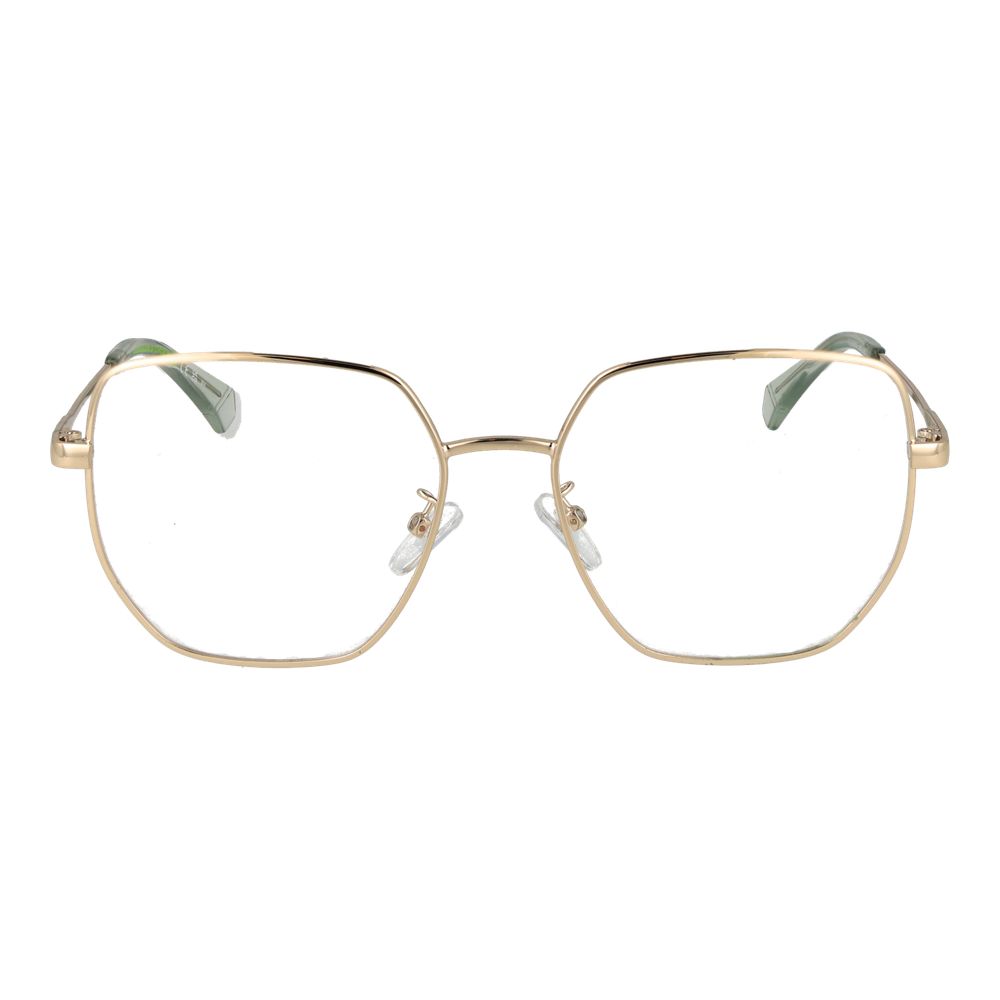 Polaroid Women’s Optical Frames – Gold Square Full-Rim