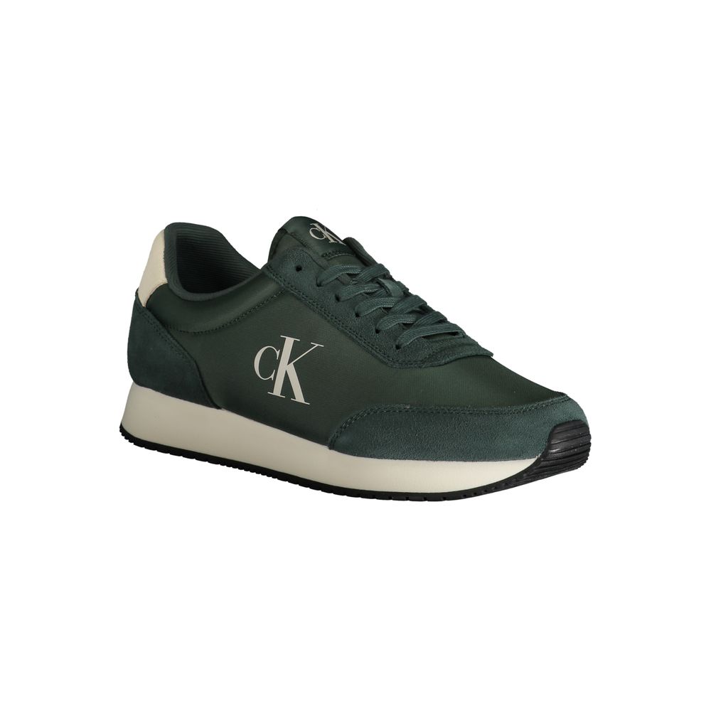 Calvin Klein Green Polyester Sneaker - Modern Comfort Meets Style