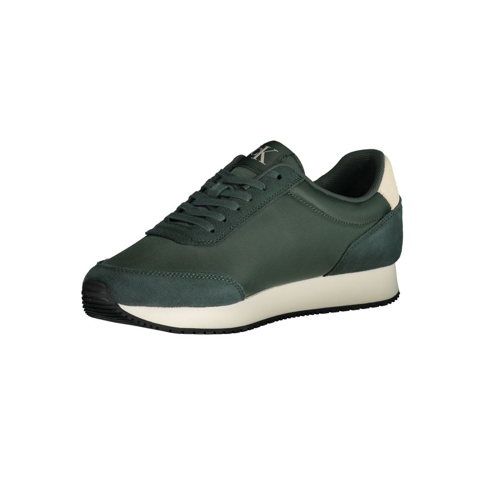 Calvin Klein Green Polyester Sneaker - Modern Comfort Meets Style