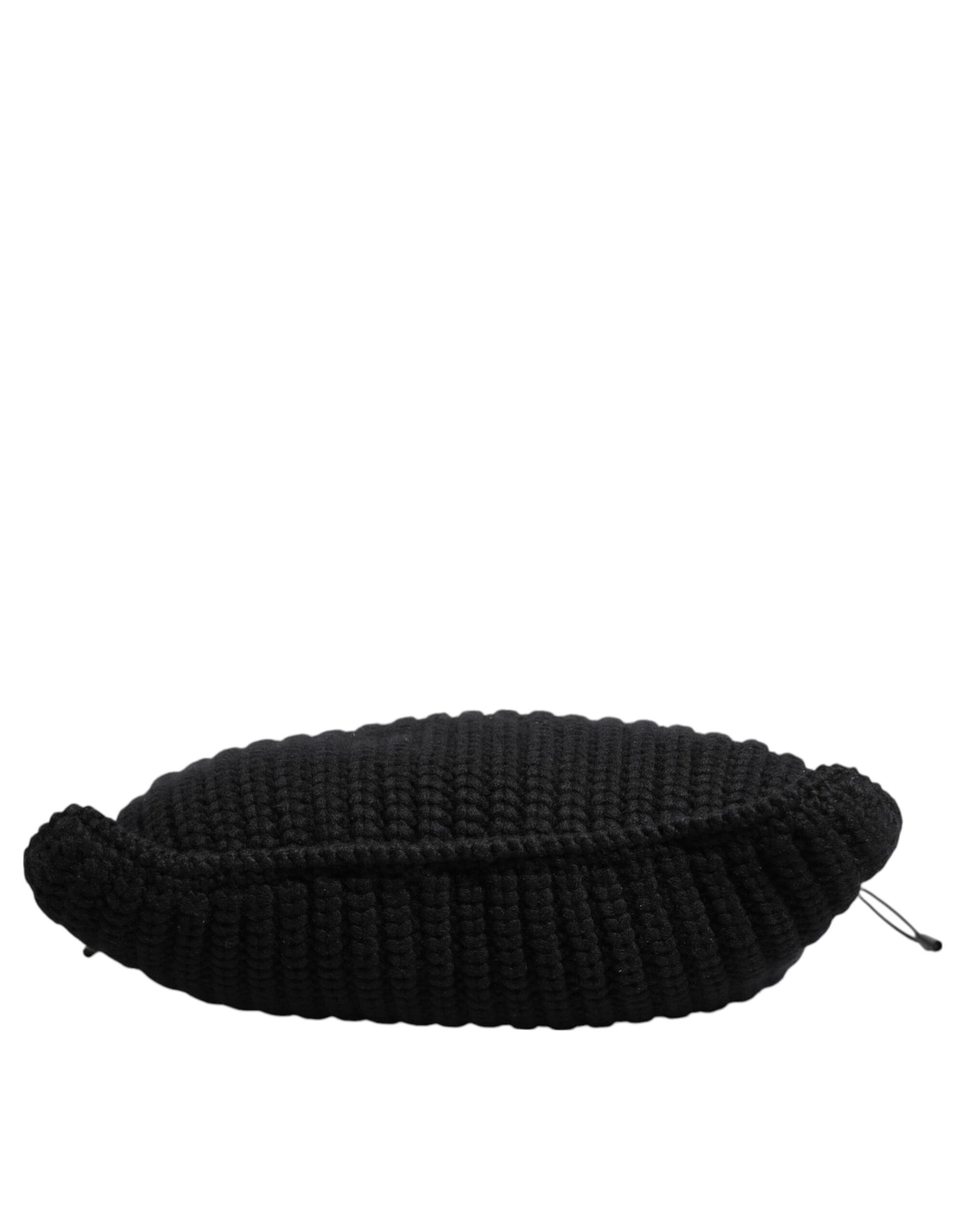 Dolce & Gabbana Black Cashmere Knitted Leather Shoulder Bag for Women