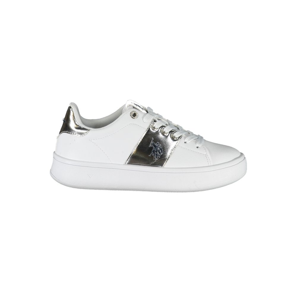 U.S. Polo Assn. White Polyester Sneaker