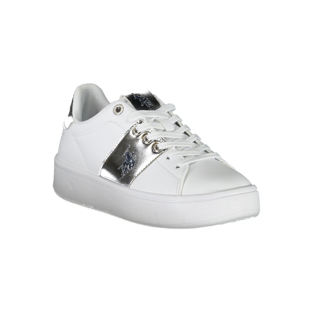 U.S. Polo Assn. White Polyester Sneaker