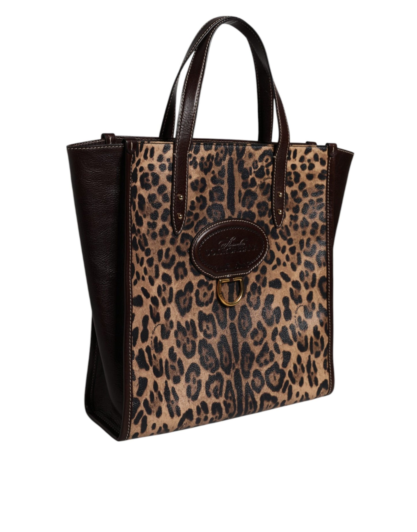 Dolce & Gabbana Multicolor Leopard Shopping Tote Shoulder Bag