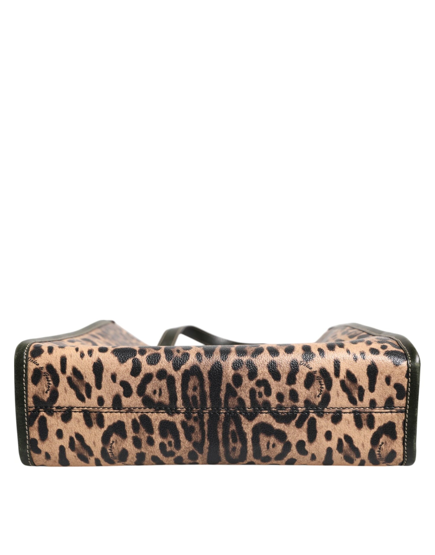 Dolce & Gabbana Brown Leopard Shopping Tote Shoulder Bag