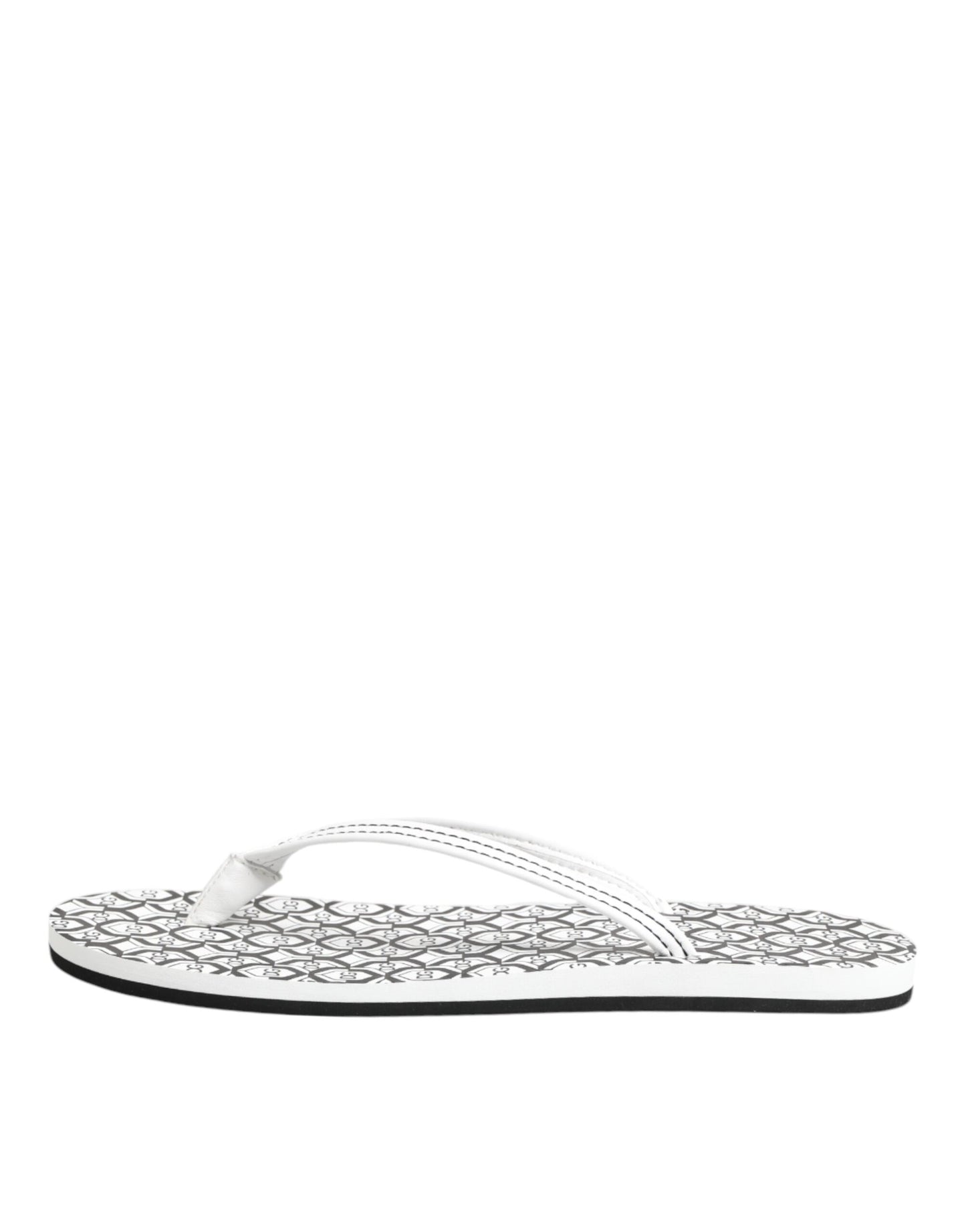 Dolce & Gabbana Black & White DG Logo Flip Flops for Women