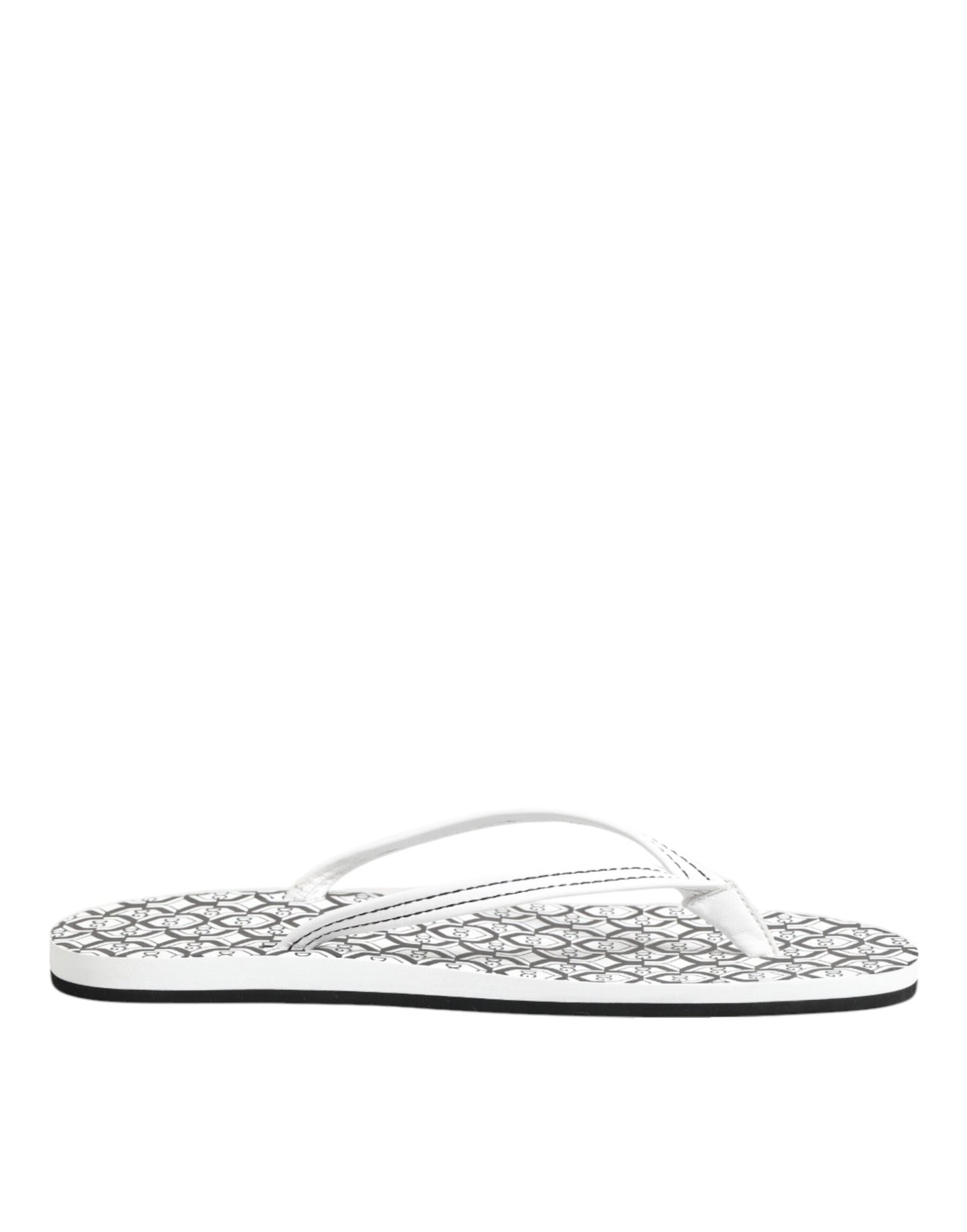 Dolce & Gabbana Black & White DG Logo Flip Flops for Women