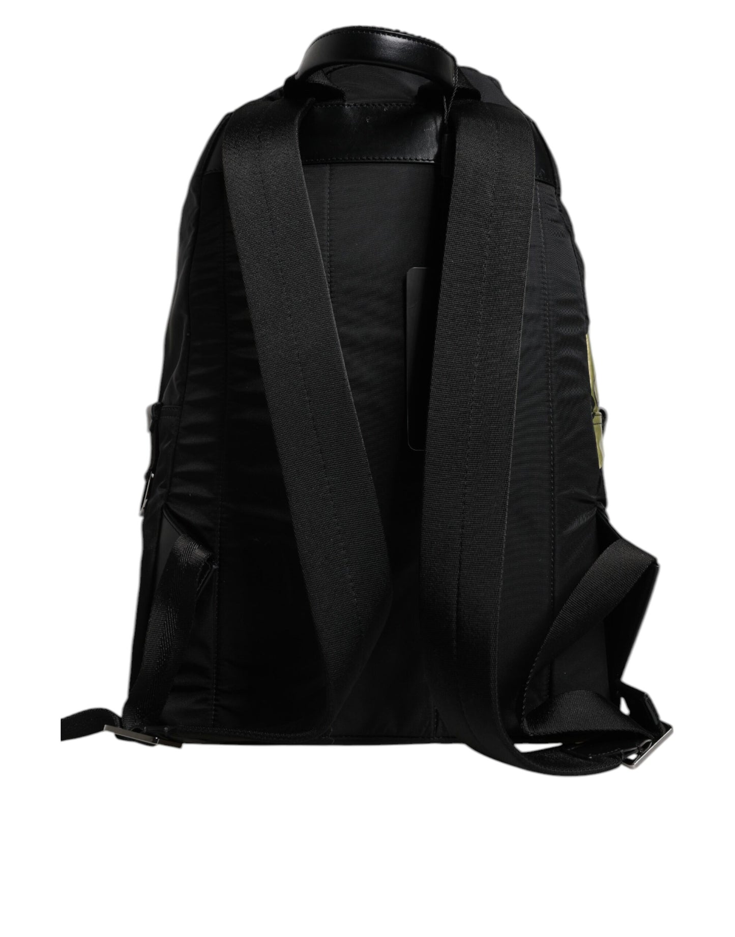 Dolce & Gabbana Black Logo Tape Polyamide School Travel Backpack for Men