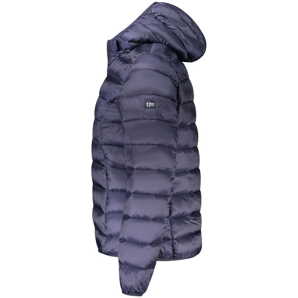 Norway 1963 Blue Hooded Padded Jacket for Women