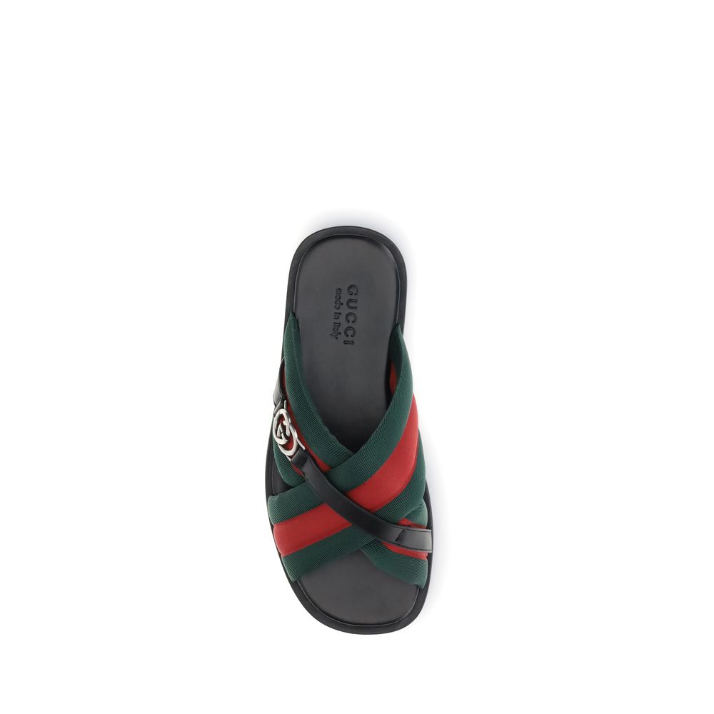 Gucci Web Sandals with Interlocking GG - A Statement of Italian Craftsmanship