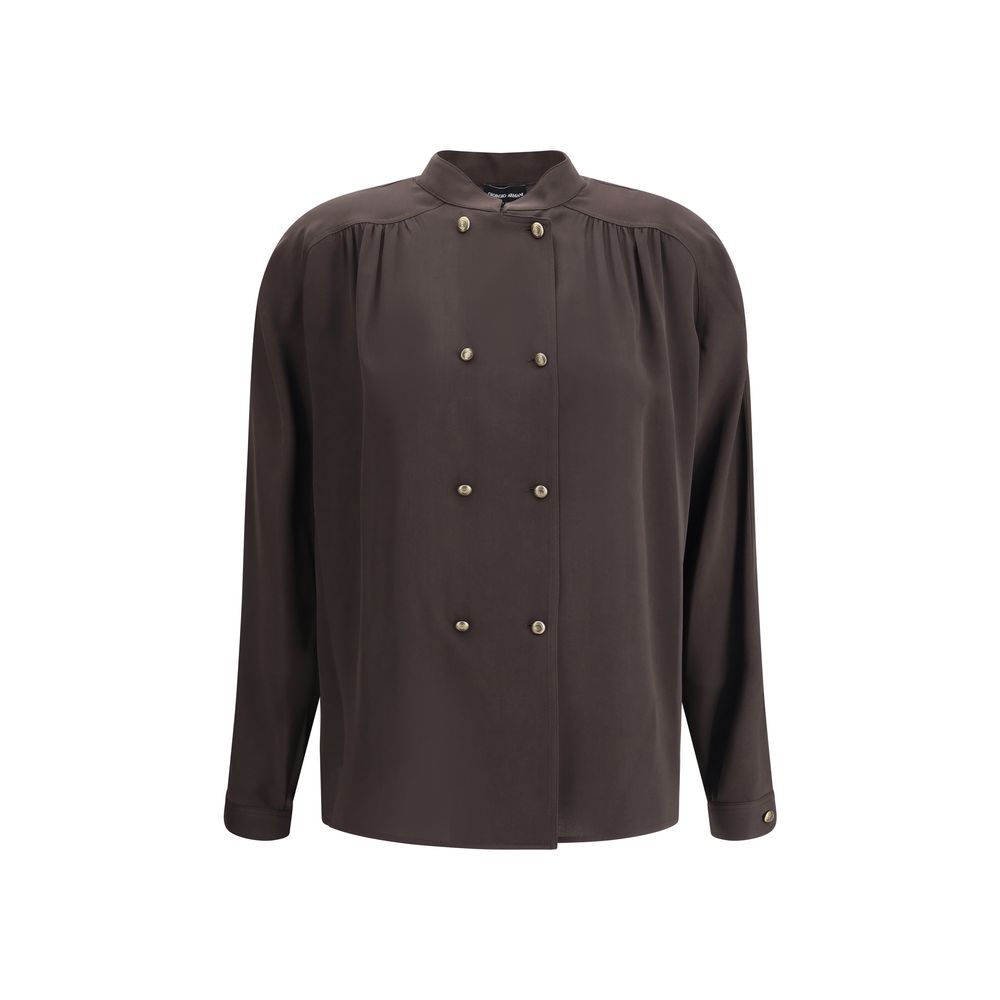 Giorgio Armani Double-breasted Silk Shirt