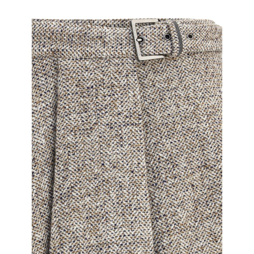 Brunello Cucinelli Virgin Wool Midi Skirt