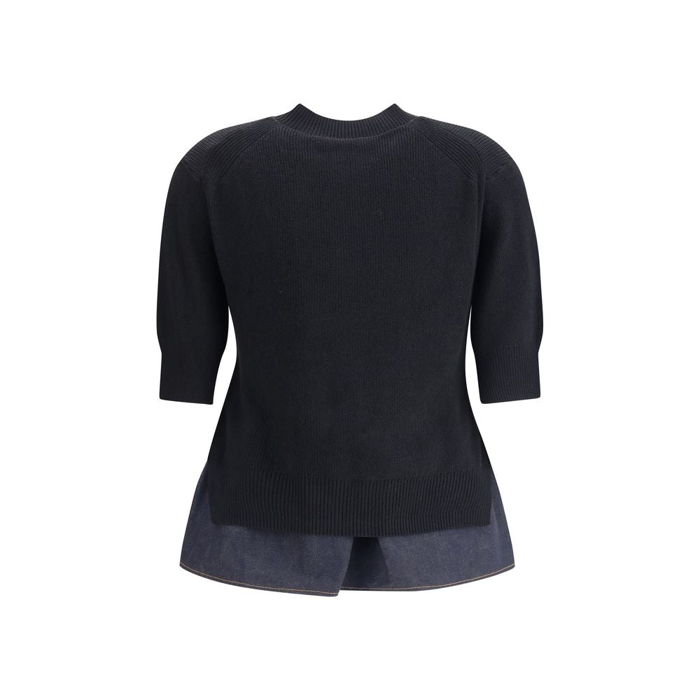 Sacai Denim Detail Sweater