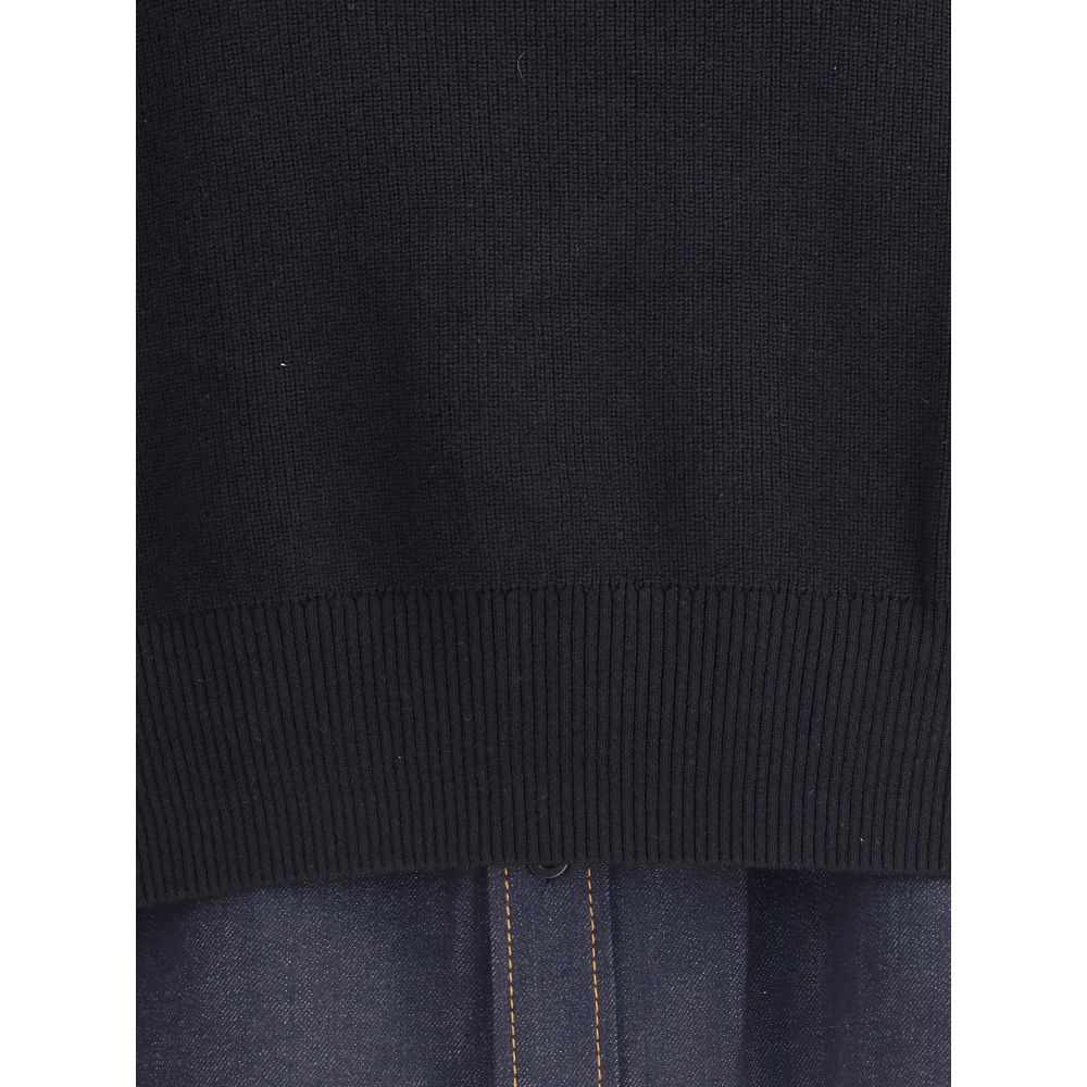 Sacai Denim Detail Sweater