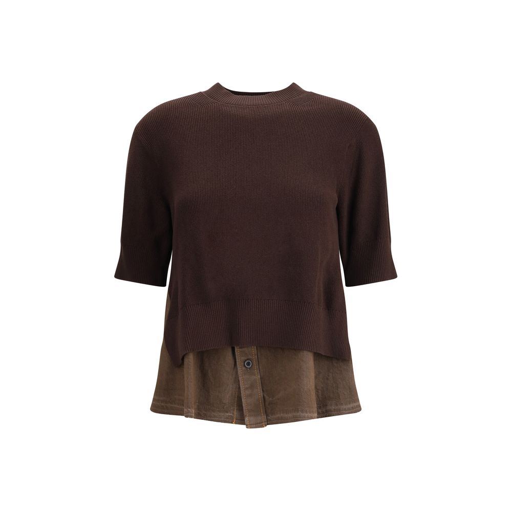 Sacai Denim Detail Sweater