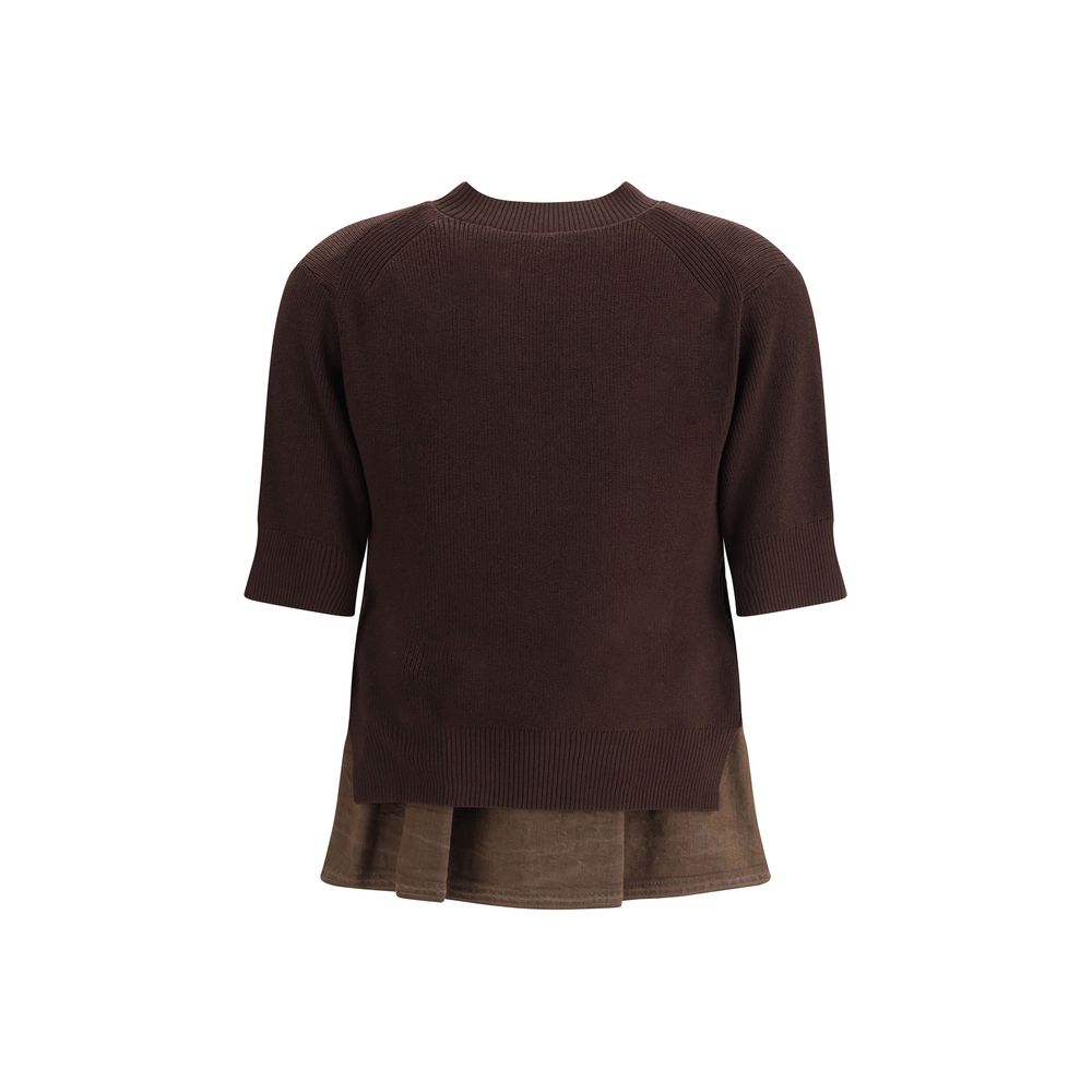 Sacai Denim Detail Sweater