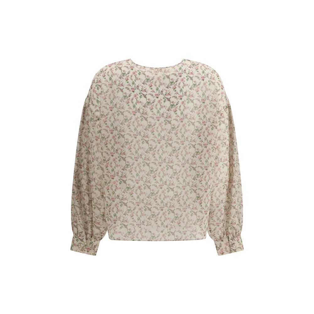 Kristina Ti Floral Print Silk Blouse