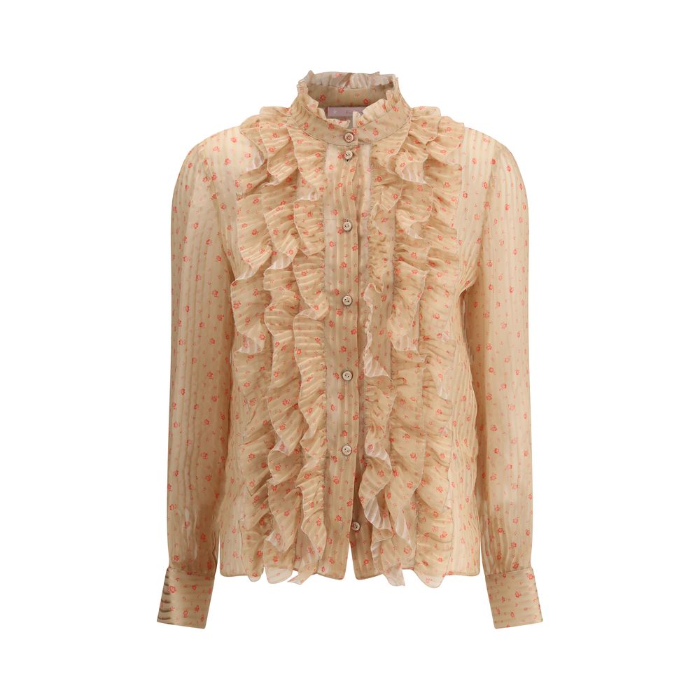 Kristina Ti Rouches Silk Blouse