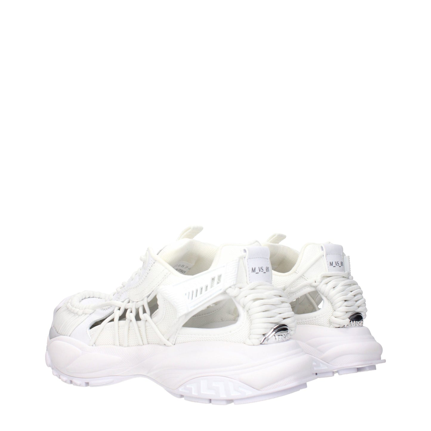 Versace White Leather Low Tops - Iconic Statement Sneakers