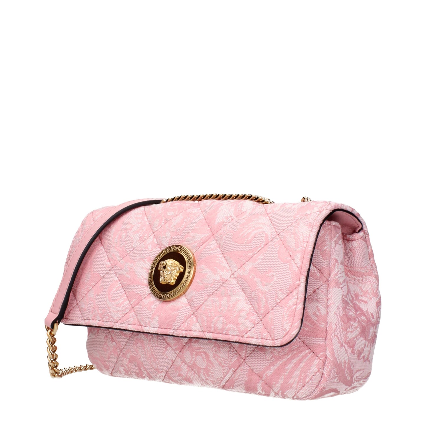Versace Pink Fabric Shoulder Bag - Luxury Statement Accessory