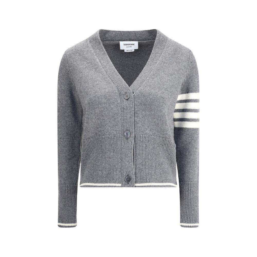 Thom Browne Virgin Wool Cardigan with Embroidery Geese