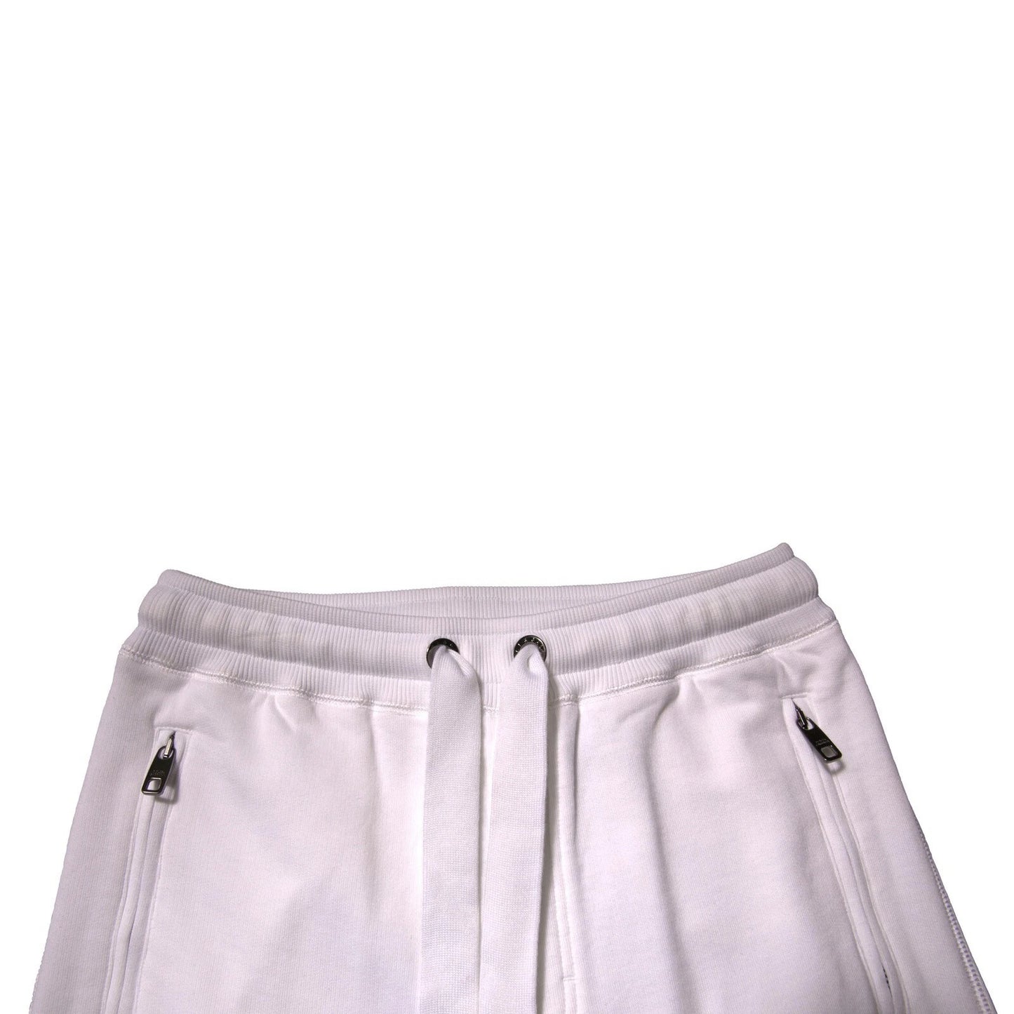 Dolce & Gabbana White Logo Tape Jogger Cotton Sweatpants