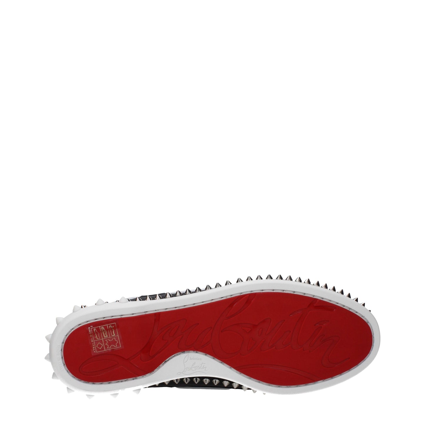 Christian Louboutin Black Leather Loafer with Studs