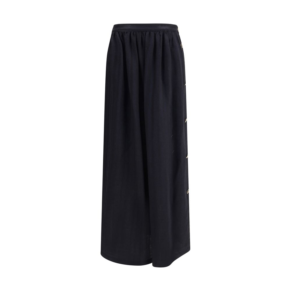Kristina Ti Wool and Silk Long Skirt
