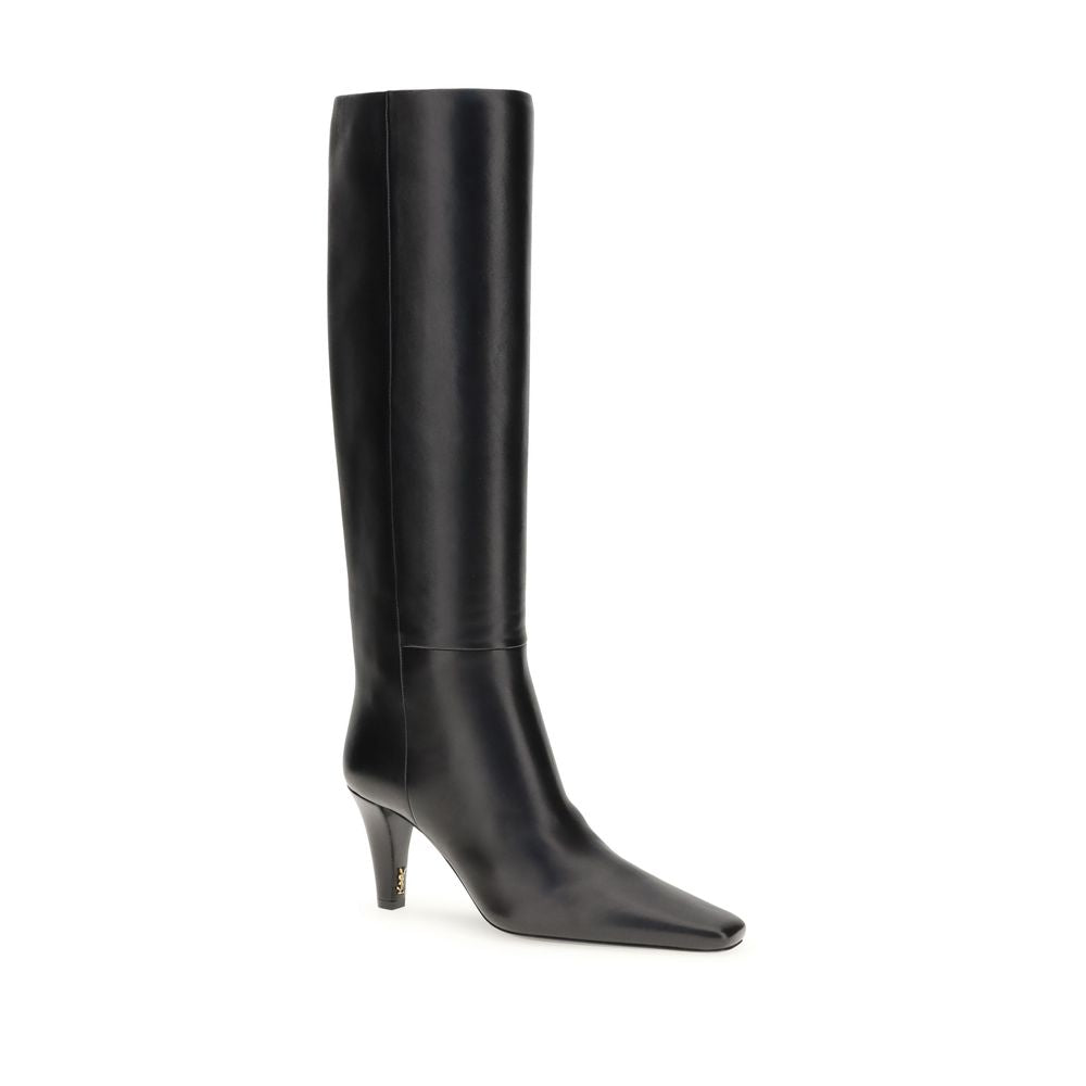 Saint Laurent High Leather Boots
