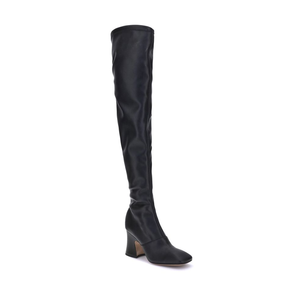 Chloé Black Thigh High Leather Boots