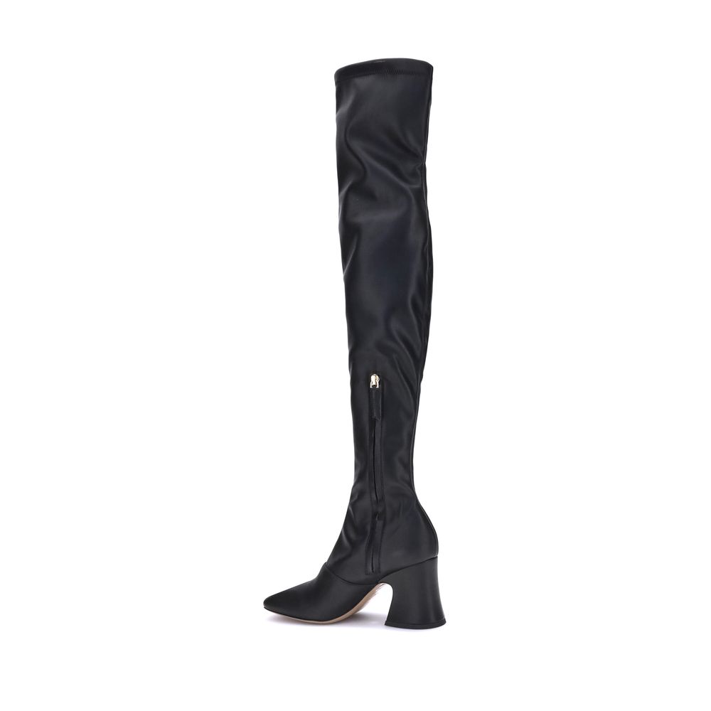 Chloé Black Thigh High Leather Boots